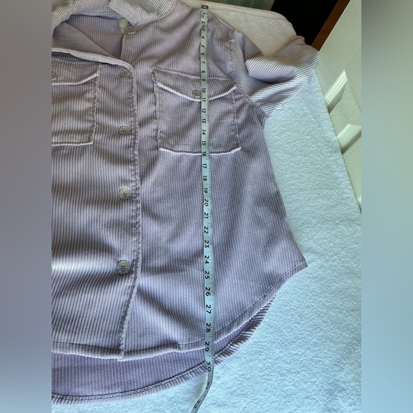 Ashley By 26 International Lavender Striped Utility Jacket - Picture 8 of 11